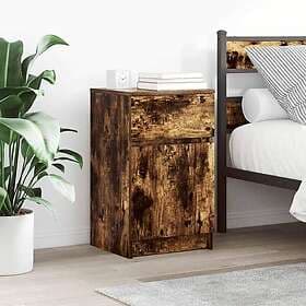 vidaXL Nightstand Smoke Oak 39x35x65cm Constructed Wood
