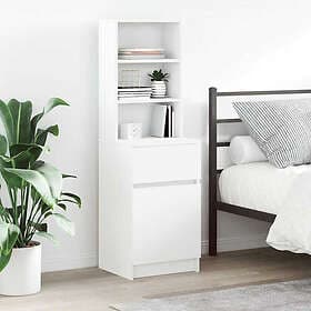 vidaXL Nightstand White 39x35x125cm Engineered Wood