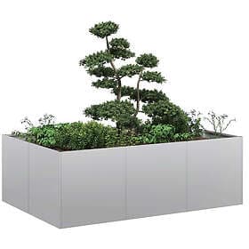 vidaXL Planter Box 120x80x40 cm Galvanized Steel