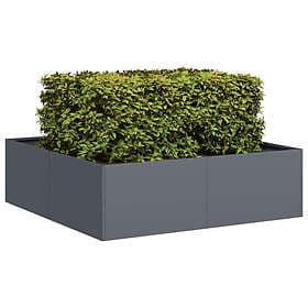 vidaXL Planter Pot Anthracite 100x100x30 cm Steel