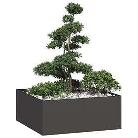 vidaXL Planter Box Black 100x100x40 cm Steel