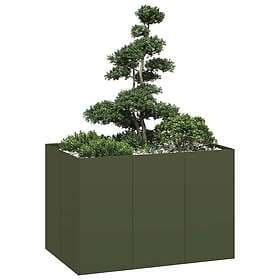vidaXL Planter Pot Olive Green 120x80x80 cm Steel