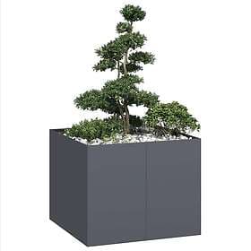 vidaXL Planter Pot Anthracite 100x100x80 cm Steel