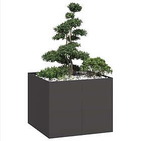vidaXL Planter Pot Black 100x100x80 cm Steel