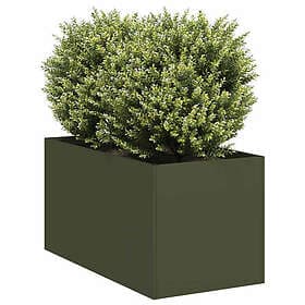 vidaXL Planteringskärl olivgrön 40x80x40 cm kallvalsat stål