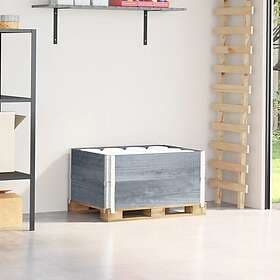 vidaXL Raised Garden Bed 2-pack Solid Pine Grey 80x60 cm