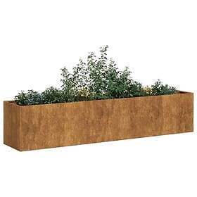 vidaXL Planter Box Rusty 200x40x40 cm Weather-Resistant Steel
