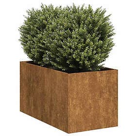 vidaXL Planter Pot Rusty 40x80x40 cm Weather-resistant Steel