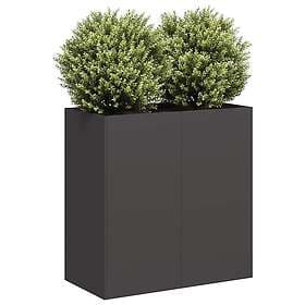 vidaXL Planter Box Black 80x40x80 cm Cold Rolled Steel