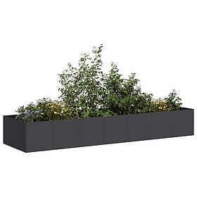 vidaXL Planter Steel 280x80x40 cm Black