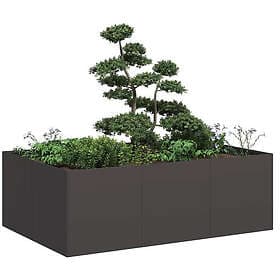 vidaXL Planter Pot Black 120x80x40 cm Steel