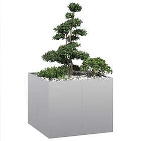 vidaXL Planter Pot 100x100x80 cm Galvanized Steel