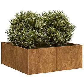 vidaXL Planteringskärl rostig 80x80x30 cm väderbeständigt stål
