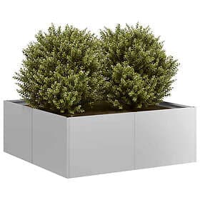 vidaXL Planter Pot 80x80x30 cm Galvanized Steel