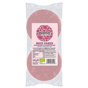Biona Organic Rice Cakes, Strawberry Yoghurt 100g