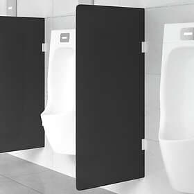 vidaXL Skiljevägg för urinoar svart 90x40 härdat glas