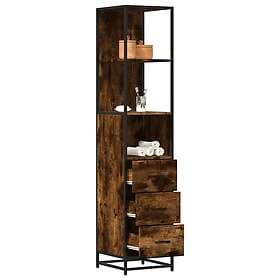 vidaXL Bathroom Cabinet smoked oak 35x37.5x166 cm constructed wood