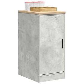 vidaXL Garage Storage Cabinet 40x51x85 cm Solid Pine Concrete Grey