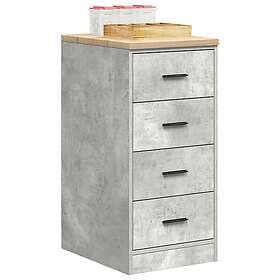 vidaXL Storage Cabinet Concrete Grey 40x51x85cm Solid Pine