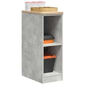 vidaXL Storage Cabinet for garage Concrete Gray 30x51x85cm solid pine