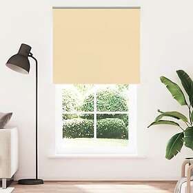 vidaXL Rullgardin mörkläggningsbeige 125x230 cm tyg bredd 121,6 cm
