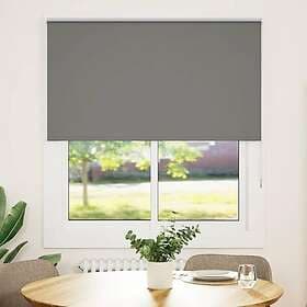 vidaXL Rullgardin mörkläggning grå 140x150 cm tyg bredd 136,6 cm