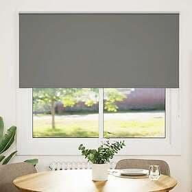 vidaXL Rullgardin mörkläggning grå 150x130 cm tyg bredd 146,6 cm