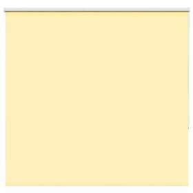 vidaXL Rullgardin mörkläggningsgul 165x150 cm tyg bredd 161,6 cm