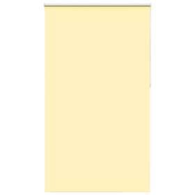 vidaXL Rullgardin mörkläggningsgul 125x210 cm tyg bredd 121,6 cm