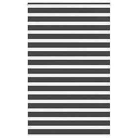 vidaXL Rullgardin zebra svart 150x200 cm tyg bredd 145,9 cm polyester
