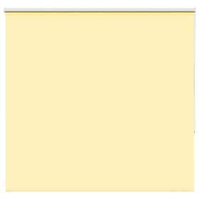 vidaXL Rullgardin mörkläggningsgul 160x150 cm tyg bredd 156,6 cm