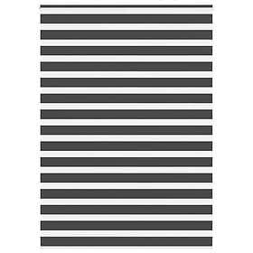 vidaXL Rullgardin zebra svart 155x200 cm tyg bredd 150,9 cm polyester