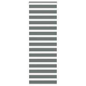 vidaXL Rullgardin zebra mörkgrå 75x200 cm tyg bredd 70,9 cm polyester