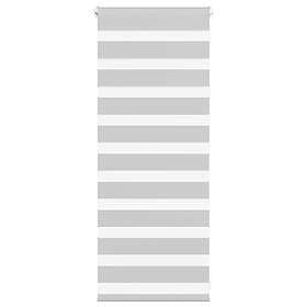 vidaXL Rullgardin zebra ljusgrå 55x100 cm tyg bredd 50,9 cm polyester