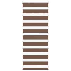 vidaXL Rullgardin zebra brun 65x100 cm tyg bredd 60,9 cm polyester