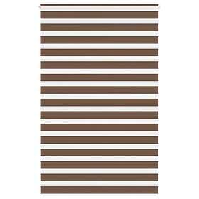 vidaXL Rullgardin zebra brun 145x230 cm tyg bredd 140,9 cm polyester