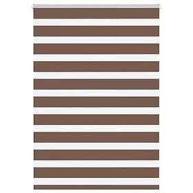 vidaXL Rullgardin zebra brun 100x100 cm tyg bredd 95,9 cm polyester