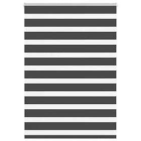 vidaXL Rullgardin zebra svart 110x100 cm tyg bredd 105,9cm polyester