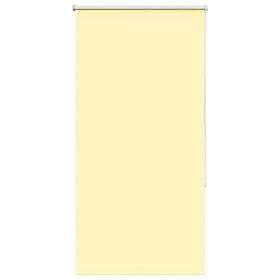 vidaXL Rullgardin mörkläggningsgul 70x130 cm tyg bredd 65,7 cm
