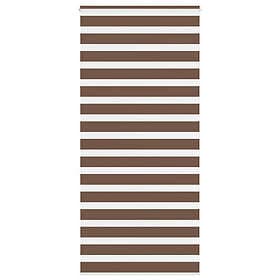 vidaXL Rullgardin zebra brun 115x200 cm tyg bredd 110,9 cm polyester