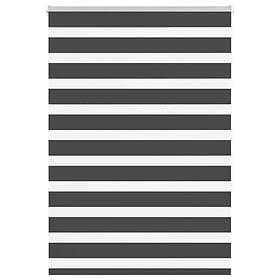 vidaXL Rullgardin zebra svart 115x150 cm tyg bredd 110,9cm polyester