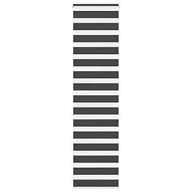 vidaXL Rullgardin zebra svart 50x230 cm tyg bredd 45,9 cm polyester