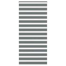 vidaXL Rullgardin zebra mörkgrå 100x200 cm tyg bredd 95,9 cm polyester