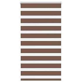 vidaXL Rullgardin zebra brun 90x150 cm tyg bredd 85,9 cm polyester