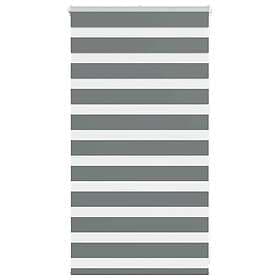 vidaXL Rullgardin zebra mörkgrå 70x100 cm tyg bredd 65,9 cm polyester