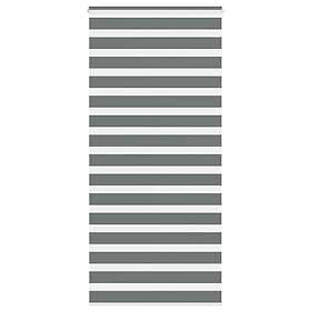 vidaXL Rullgardin zebra mörkgrå 110x200 cm tyg bredd 105,9cm polyester