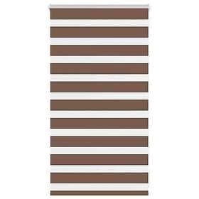 vidaXL Rullgardin zebra brun 70x100 cm tyg bredd 65,9 cm polyester