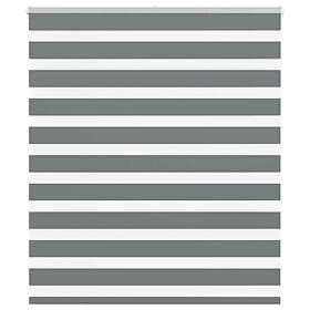 vidaXL Rullgardin zebra mörkgrå 135x150 cm tyg bredd 130,9cm polyester