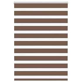 vidaXL Rullgardin zebra brun 110x100 cm tyg bredd 105,9 cm polyester