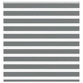 vidaXL Rullgardin zebra mörkgrå 140x100 cm tyg bredd 135,9cm polyester